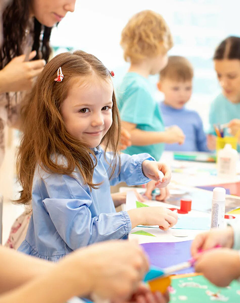 Children Engaging in Arts and Crafts Activity at Day Care Porter Ranch
